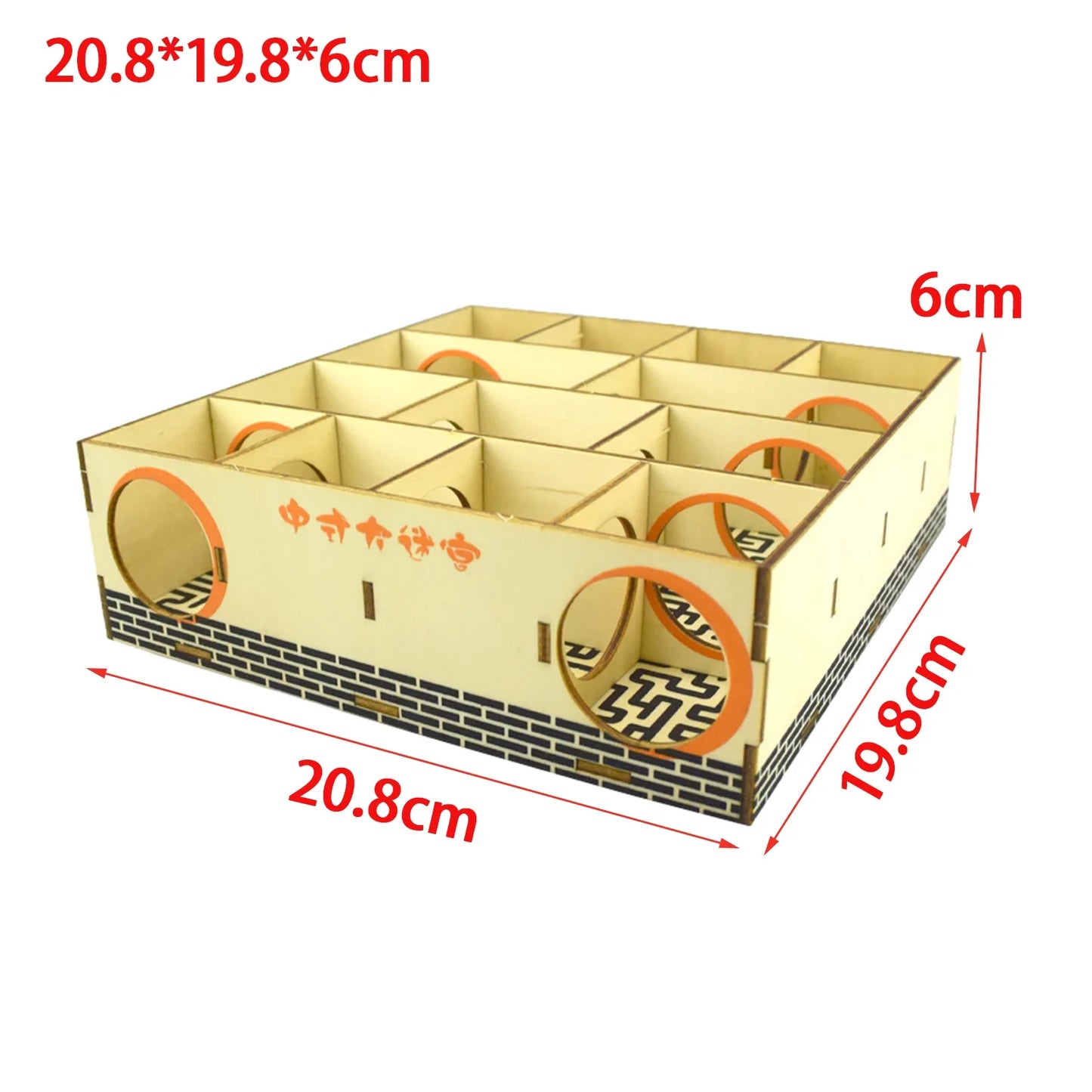 Hamster Maze Gerbils Wood House Activity Sport Mouse Exploring Toys Hideout House Labyrinth Puzzle Toy Small Pet Hideout Tunnel