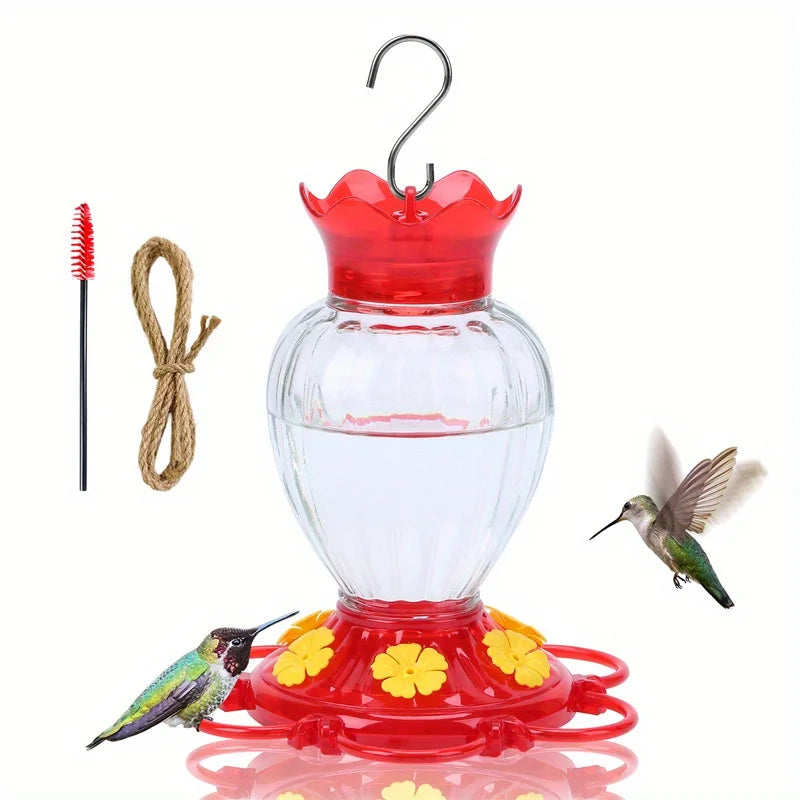 Hummingbird outdoor courtyard hanging water dispenser with habitat and ant proof pool, durable and easy to clean