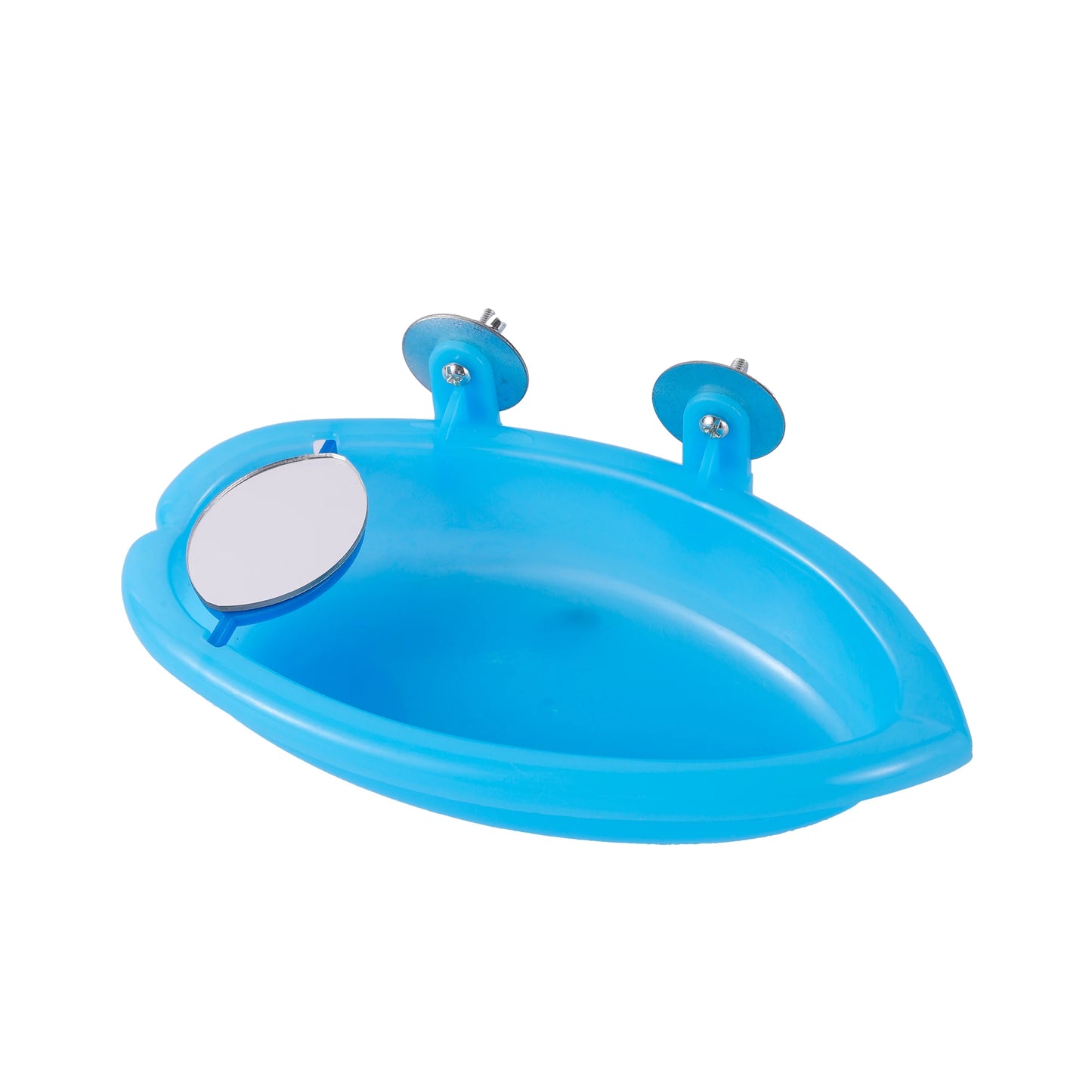 Mirrored Bird Bath Pet Cage Bath Basin Parrot Bath Basin Parrot Shower Supplies with Mirror Bird Cage Accessories Pet Toys