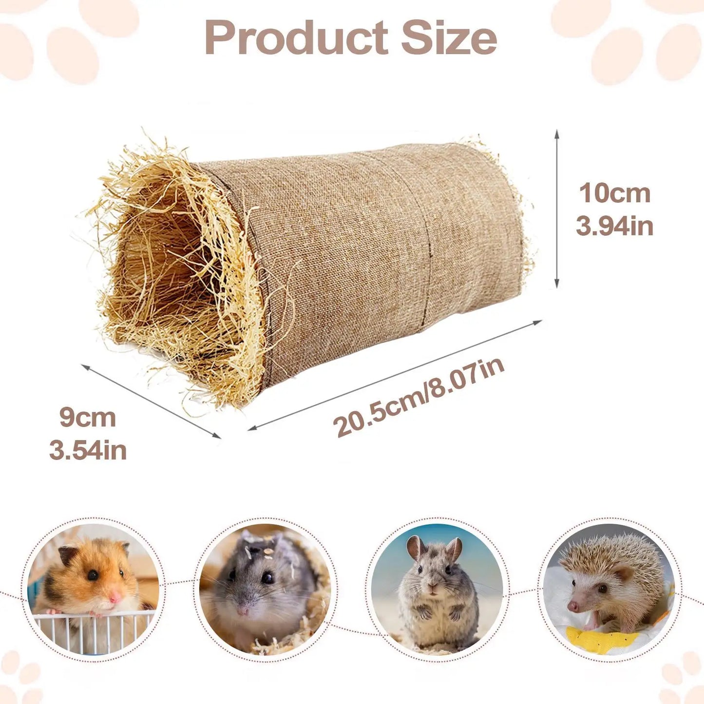 Rabbits House Indoor Breathable Bunny Grass Nest Woven Natural Toy Tunnel Cozy Nest For Sleeping Hiding Play Animal Indoor