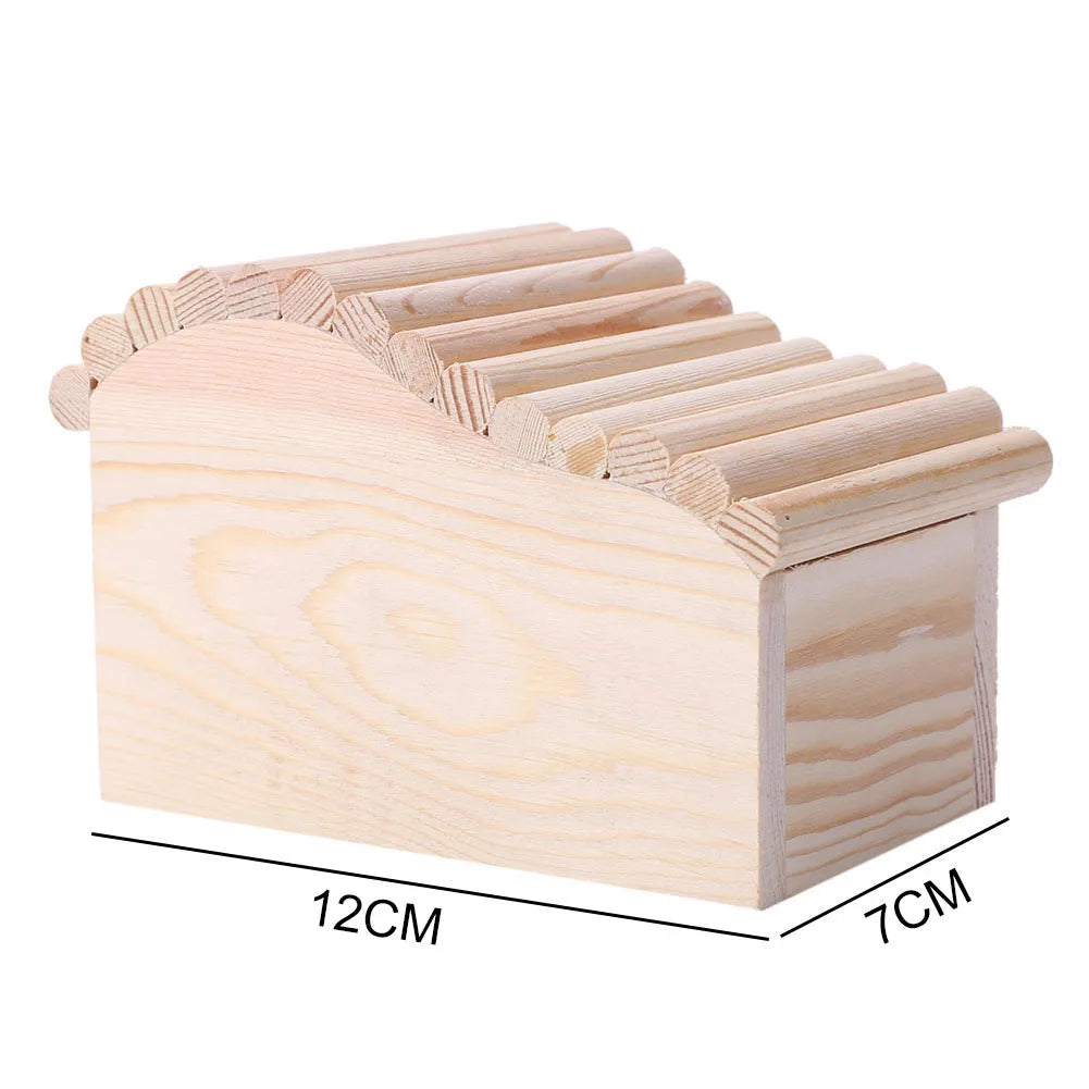 Hamster Hedgehog Sleeping Beds Portable Wooden Small Animal House Dodge Assembly