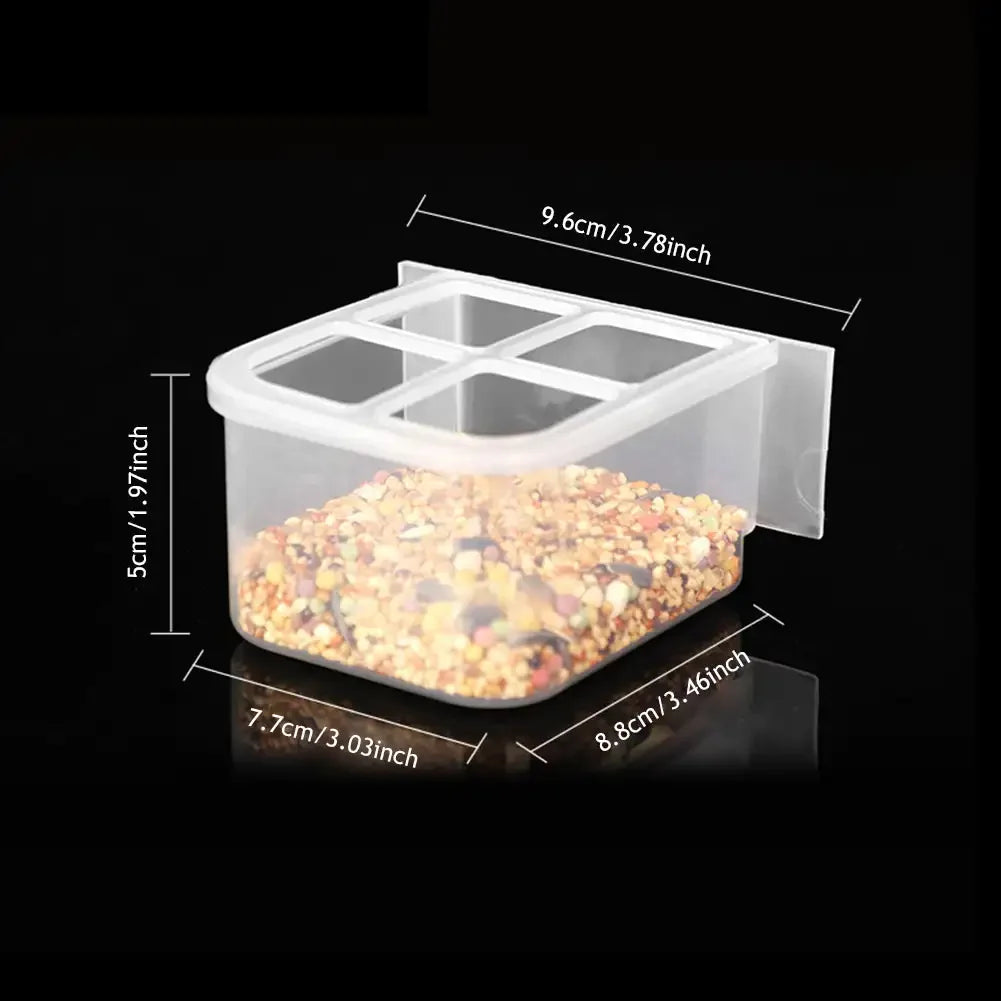 Parrot Feeder Drinker Bird Supplies Cage Birds Water Hanging Bowl Box Pet Plastic Food Container Hummingbird Feeder