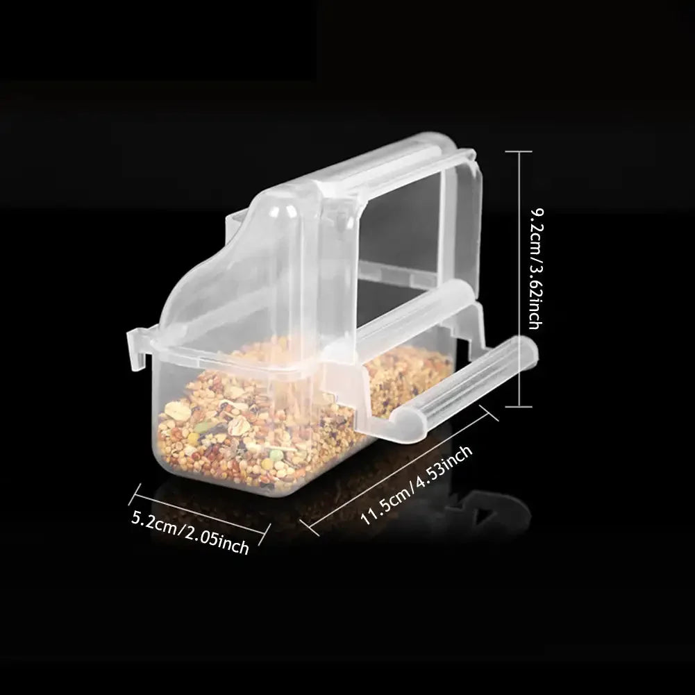 Parrot Feeder Drinker Bird Supplies Cage Birds Water Hanging Bowl Box Pet Plastic Food Container Hummingbird Feeder