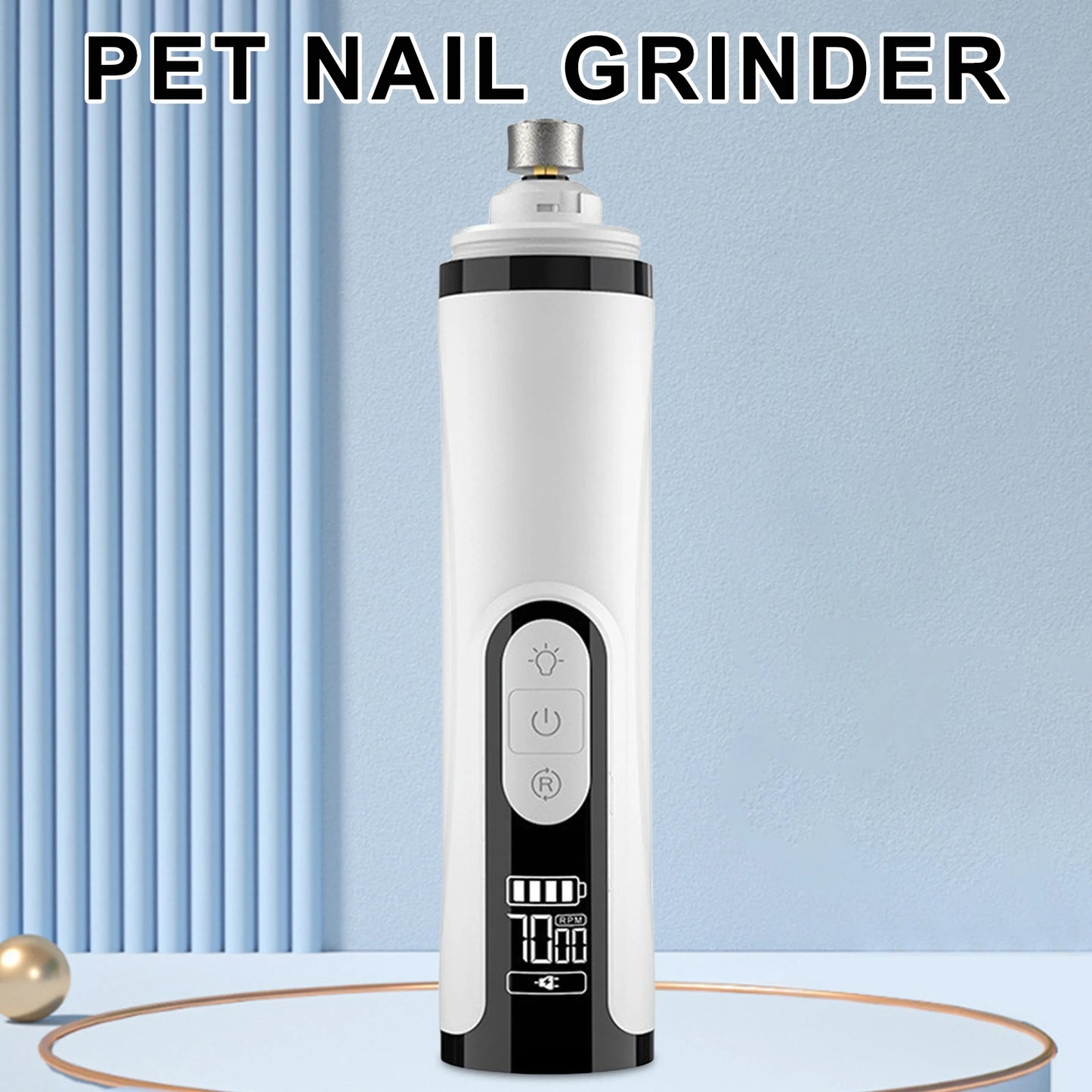 Electric Dog Nail Grinder Rechargeable Dog Nail Trimmer Quiet Cat Nail Grinder Suitable for Small Middle Large Dogs and Cats
