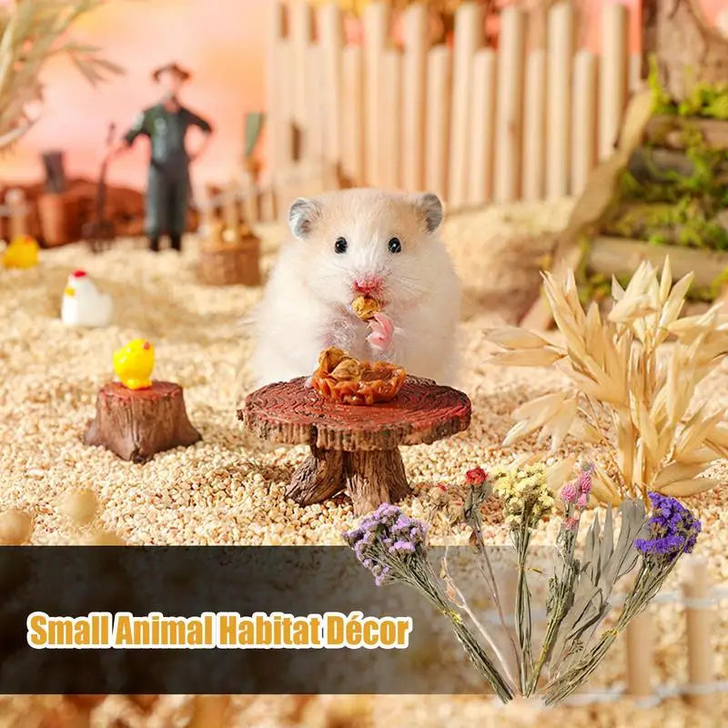 Natural Dried Flower Hamster Bedding Hamster Cage Landscaping Supplies Hamster Accessories Small Pet Bedding