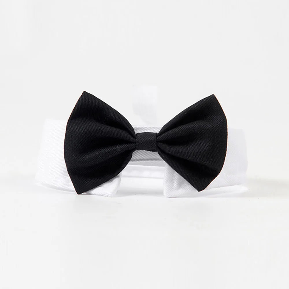 Adjustable Formal Pet Bowtie Collar Neck Tie for Cats & Dogs Pet Tuxedo Wedding Costume Kitten Cat Bowtie Puppy Bowknot Collar