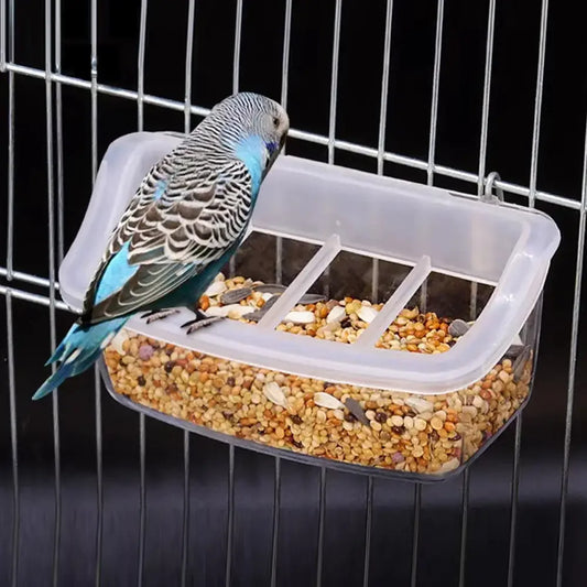 Parrot Feeder Drinker Bird Supplies Cage Birds Water Hanging Bowl Box Pet Plastic Food Container Hummingbird Feeder