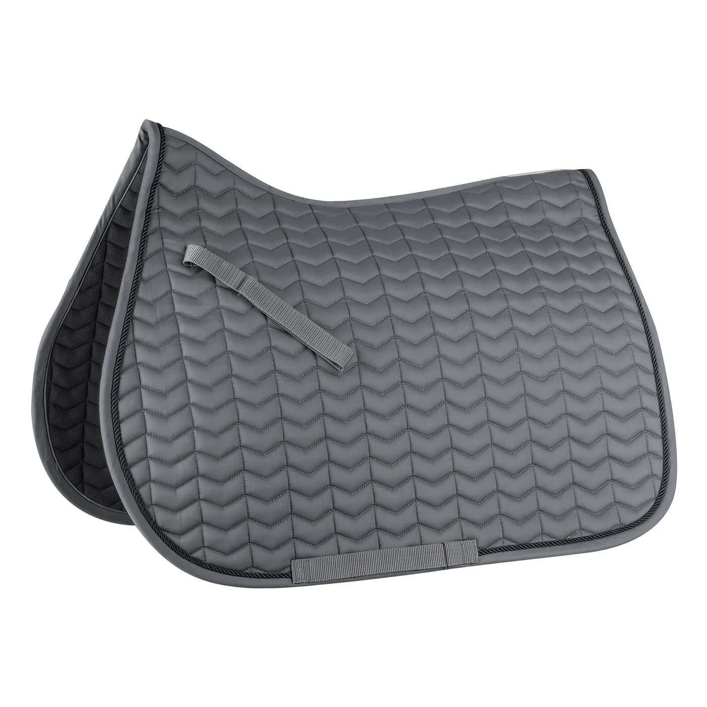 Classic saddle pad with elegant and unusual quilting. The girth loops are opened by touch tape fastener. The lining ensures good