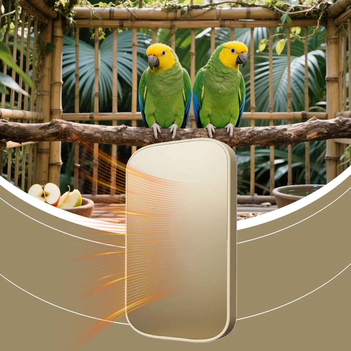 Winter Warm Heated Bird Perch Stand USB Anti Bite Bird Cage Heater for Parrot Cockatiels Budgies Thermo Heating Plate Hammock