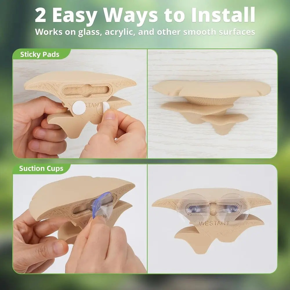 Mushroom Decor for Reptile Tank, Fish Tank, Pet-Safe Bearded Dragon Tank Accessories, Realistic Terrarium Plants for Leopard Gec