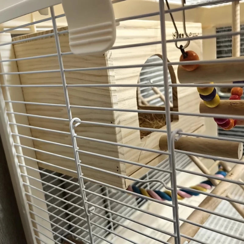 Wooden Bird House Nest Birds Breeding Box Pet Bird House Nest Bird Parrot Breeding Cages Pet Accessories Home Balcony Decoration