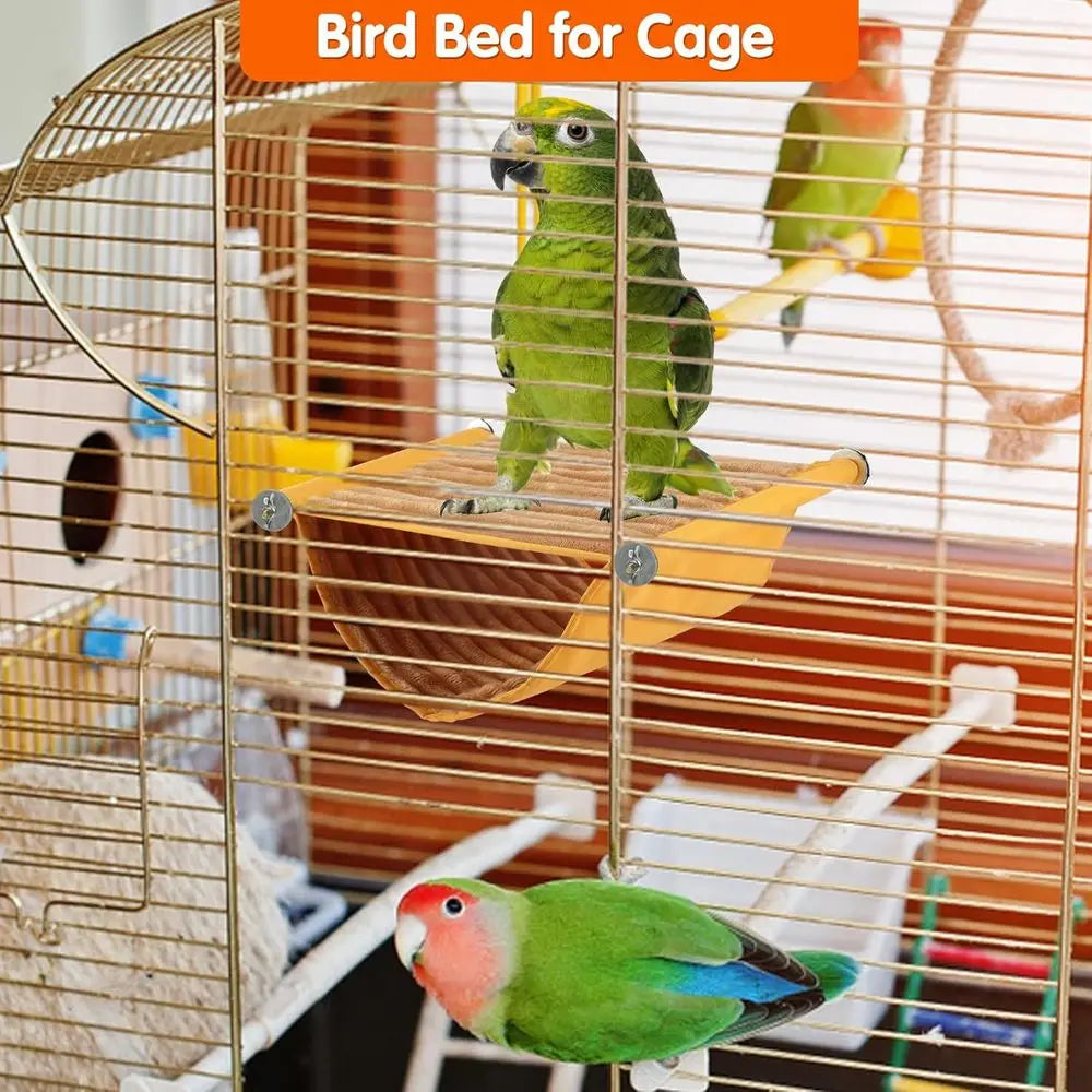 Winter Warm Bird Nest Bed Hanging Hammock Snuggle Hut Parrot House Tent Toy Bird Cage Perch for Parakeet Budgies Cockatiels Love