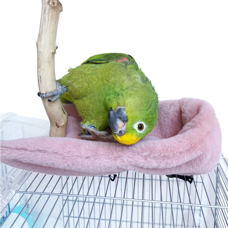 Winter Warm Bird Shawl Nest Corner Parrot Blanket Pet Small Animal Hanging Tent Cage Decoration for Parakeet Lovebird Cockatiel