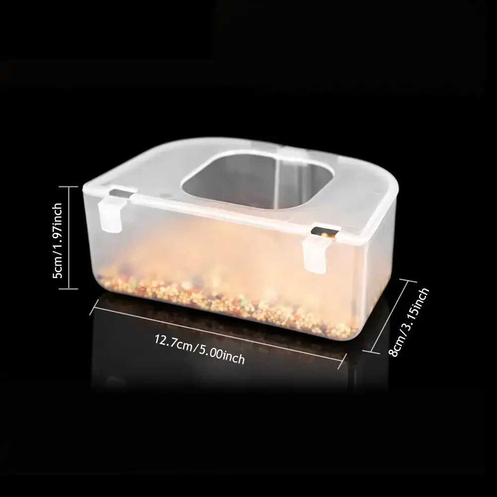 Parrot Feeder Drinker Bird Supplies Cage Birds Water Hanging Bowl Box Pet Plastic Food Container Hummingbird Feeder