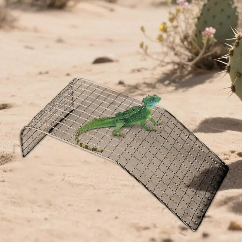 Reptile Climbing Lounger Stainless Steel Lizard Hollow Climbing Lounger Aquariums Accessories Reptile Cooling Bed For Snake