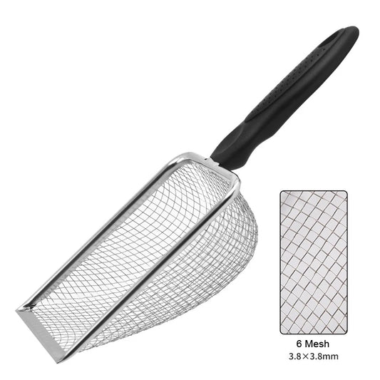 Pet Cleaning Tools Stainless Steel Feces Shovel Net Cat Litter Shovel Reptiles Lizard Sand Shovel Mesh Screen Fecal Spoon