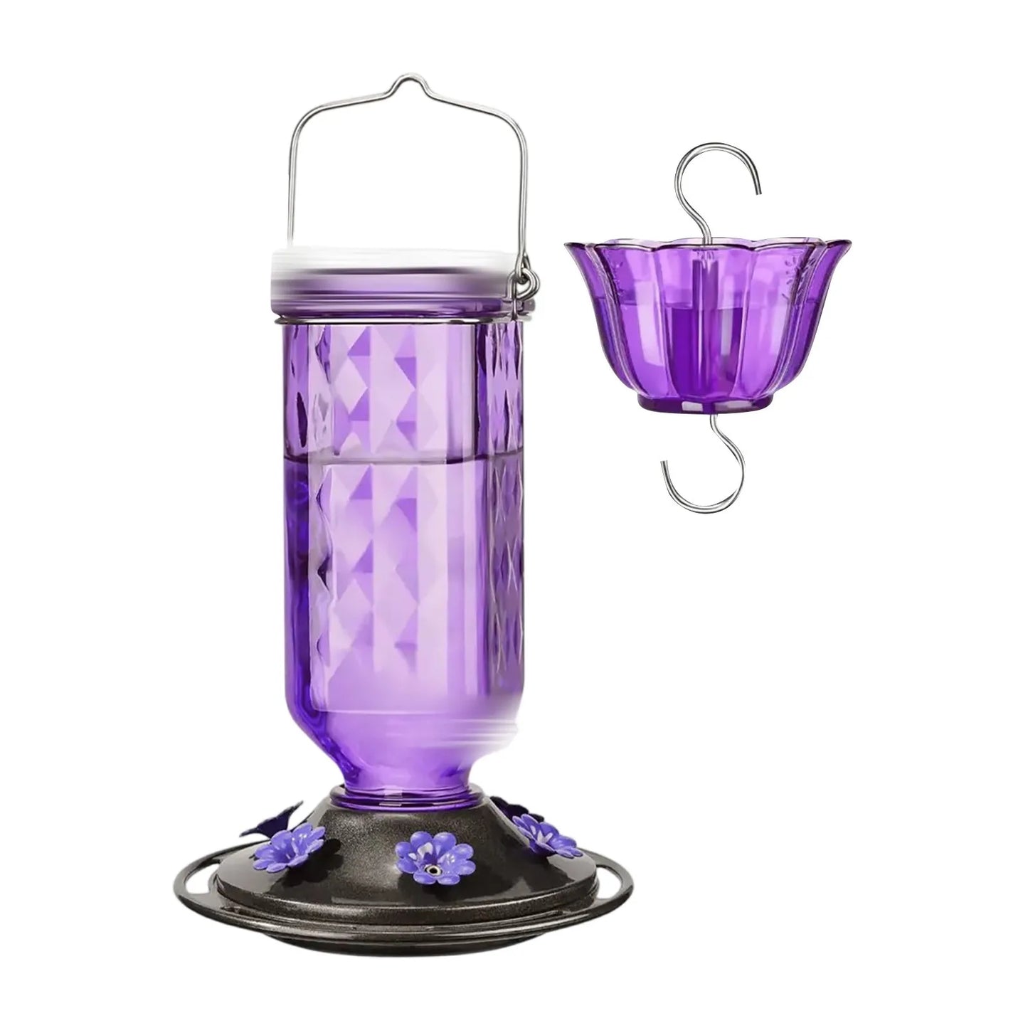 Glass Hanging Hummingbird Feeder Ant-Proof Bird Feeder Outdoor Garden Hanging Decorations Unique Gift For Parents