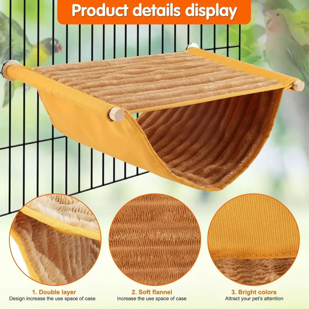 Winter Warm Bird Nest Bed Hanging Hammock Snuggle Hut Parrot House Tent Toy Bird Cage Perch for Parakeet Budgies Cockatiels Love