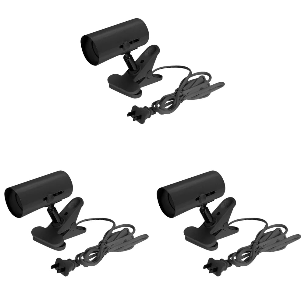 3-1PC E27 Heating Reptile Lamp Holder UVA UVB Clip-on Bulb Cover for Pet Light Tortoise Ceramic Lamp Holder with Switch Clip