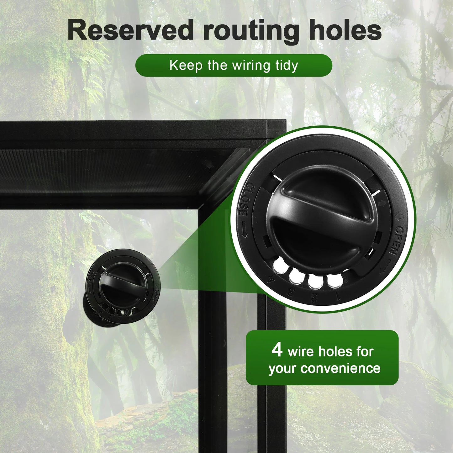 Climbing Pet Tank Front Opening Reptile Landscaping Container with Ventilation Plant Gecko Ecological Tank Gift for Pet