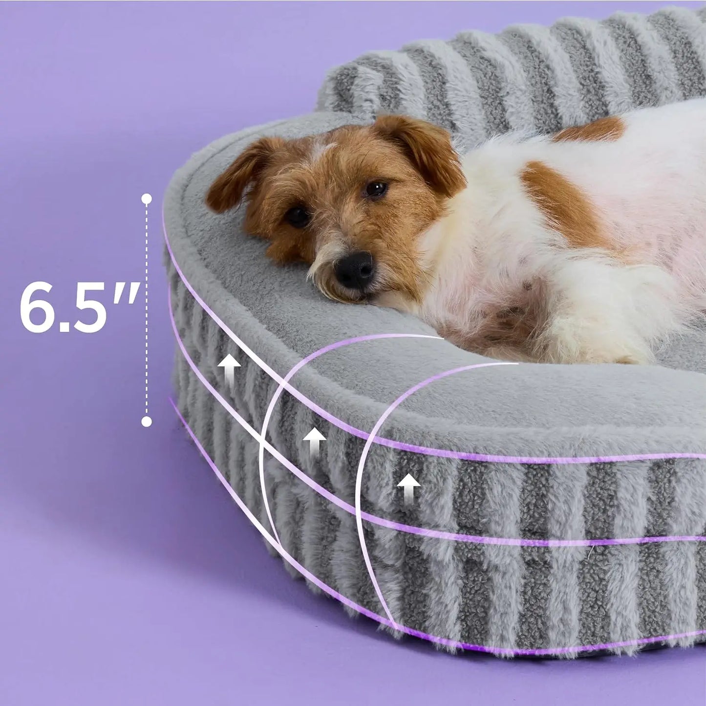 Medium Orthopedic Dog Bed with Waterproof Cover, Non-Slip Bottom, and Washable Removable Grey Sofa