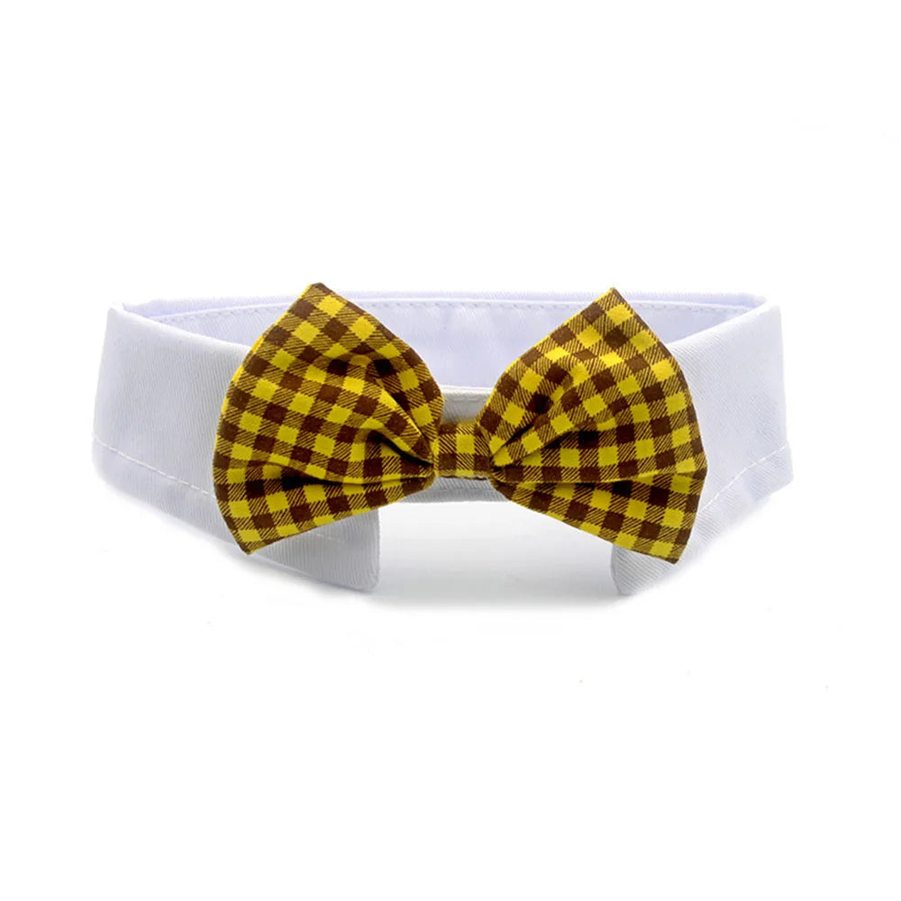 Adjustable Formal Pet Bowtie Collar Neck Tie for Cats & Dogs Pet Tuxedo Wedding Costume Kitten Cat Bowtie Puppy Bowknot Collar