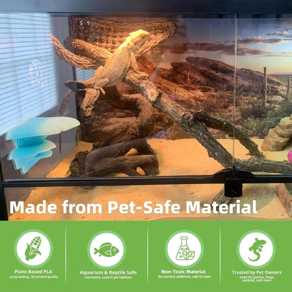 Mushroom Decor for Reptile Tank, Fish Tank, Pet-Safe Bearded Dragon Tank Accessories, Realistic Terrarium Plants for Leopard Gec