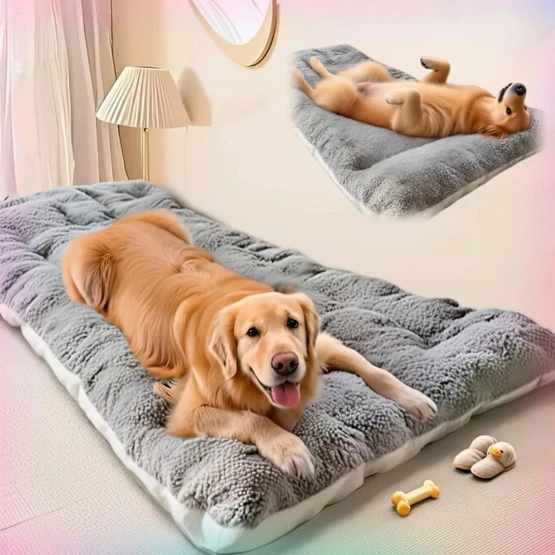 Dog Bed Mat Large Size Sleeping Pad for Winter Use Keep Warm Double-sided Use Golden Retriever Stress-relieving Sleeping Pad