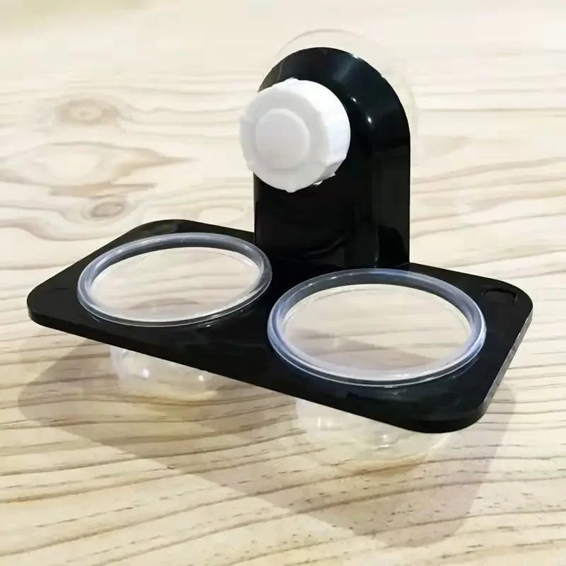 Reptile Feeder with Suction Cup Reptile Feeders Feeding Bowls  Food Container with Bowl for Reptile Food and Water Feeding