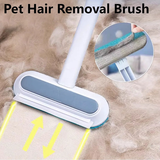 3 in 1 Pet Hair Remover Brush Long Handle Window Cleaning Brush Pet Fur Cleaning Tool Cat Dog Hair Remover Brush Pet Supplies