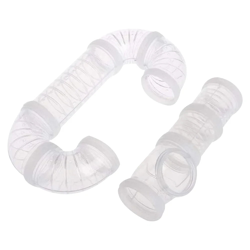 8pcs DIY Assembly Pipe Set Small Pet Hamster Sport Pipeline Training Tunnel Tool Retrofit External Small Pet Playing Toys