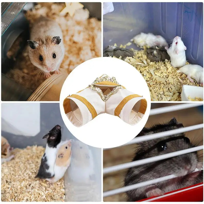 Rabbit Tunnel Toys Pet Hide Nest Hamster Tunnels Ferret Play Tunnel for Indoor Bunnies Activity Tunnels Tube Small pets supplies