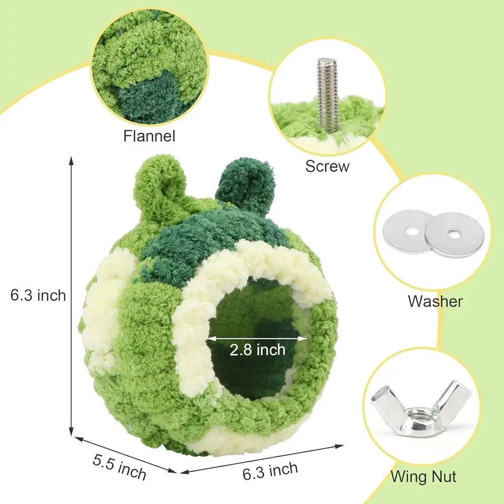 Bird Nest Bed Breeding House Winter Warm Snuggle Hut for Budgies Parakeets Cockatiels Lovebirds Canaries (Green)