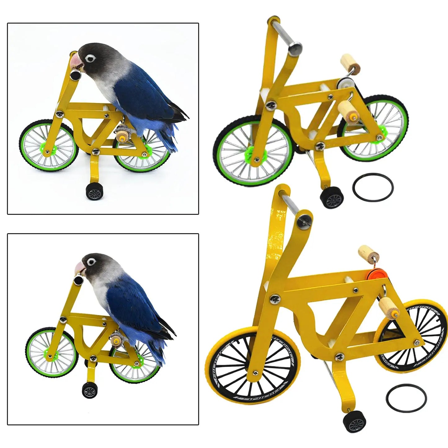 Parrot Puzzle Bicycle Mini Bike Bird Intelligence Training Toy for Cockatoo