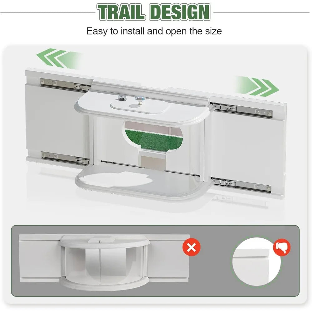 Window Bird Feeder Inside House Bird Feeder Window 180°for Viewing Rail Sliding with Locker Squirrel Proof Easy Assemble (with T