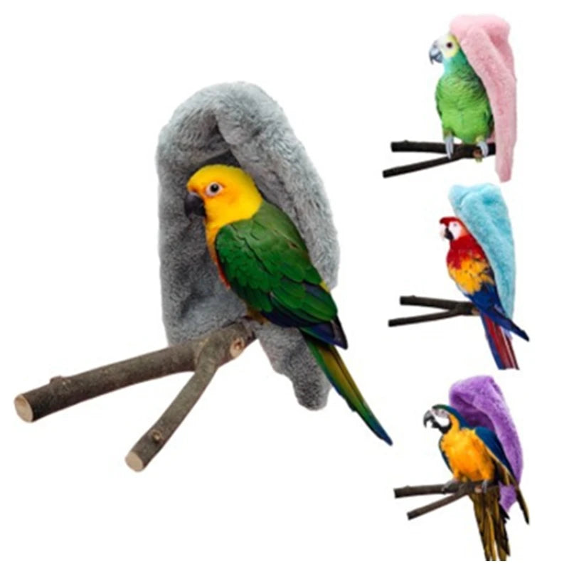 Winter Warm Bird Shawl Nest Corner Parrot Blanket Pet Small Animal Hanging Tent Cage Decoration for Parakeet Lovebird Cockatiel