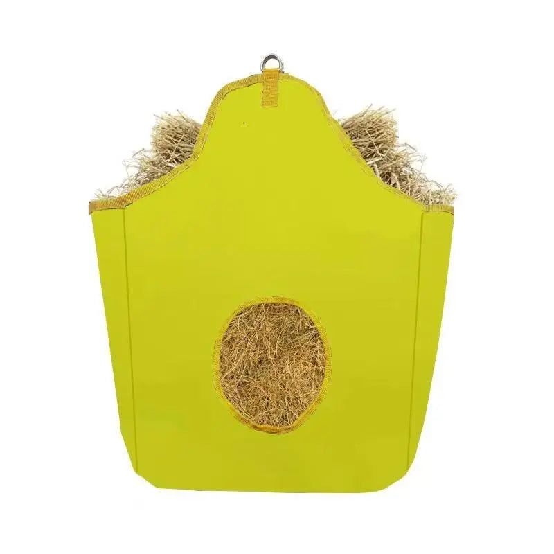 BARN & STABLE Horse Hay Bag with Metal Snap Fastener Large Capacity Feeding Bag with Open Feed Hole Hay Feeder for Slow Feeding