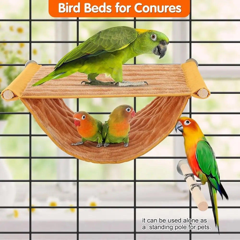 Winter Warm Bird Nest Bed Hanging Hammock Snuggle Hut Parrot House Tent Toy Bird Cage Perch for Parakeet Budgies Cockatiels Love
