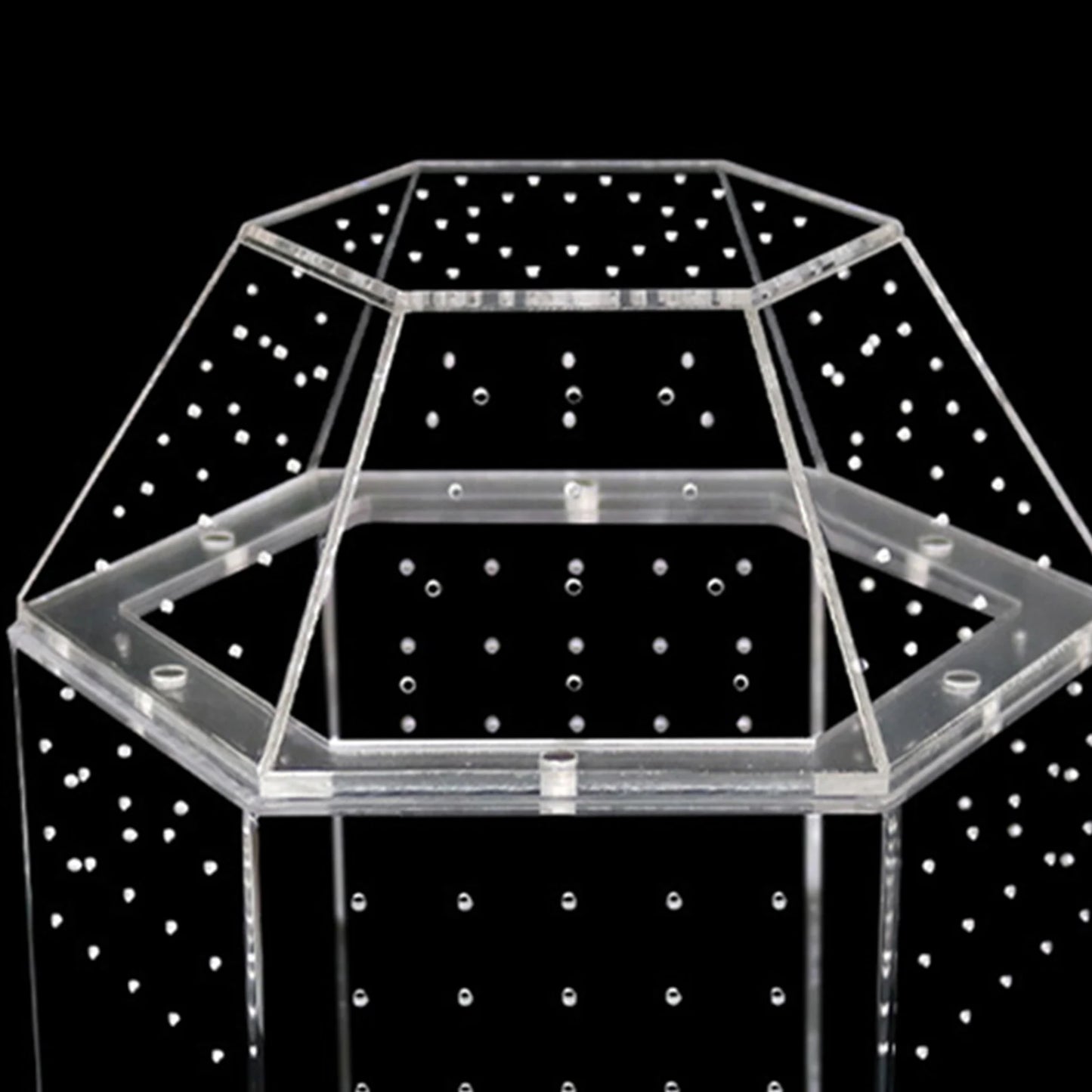 Jumping Spider Enclosure Full Transparency Tortoise Enclosure All-Side Ventilation Reptile Breeding Box for Frog Crickets Snails