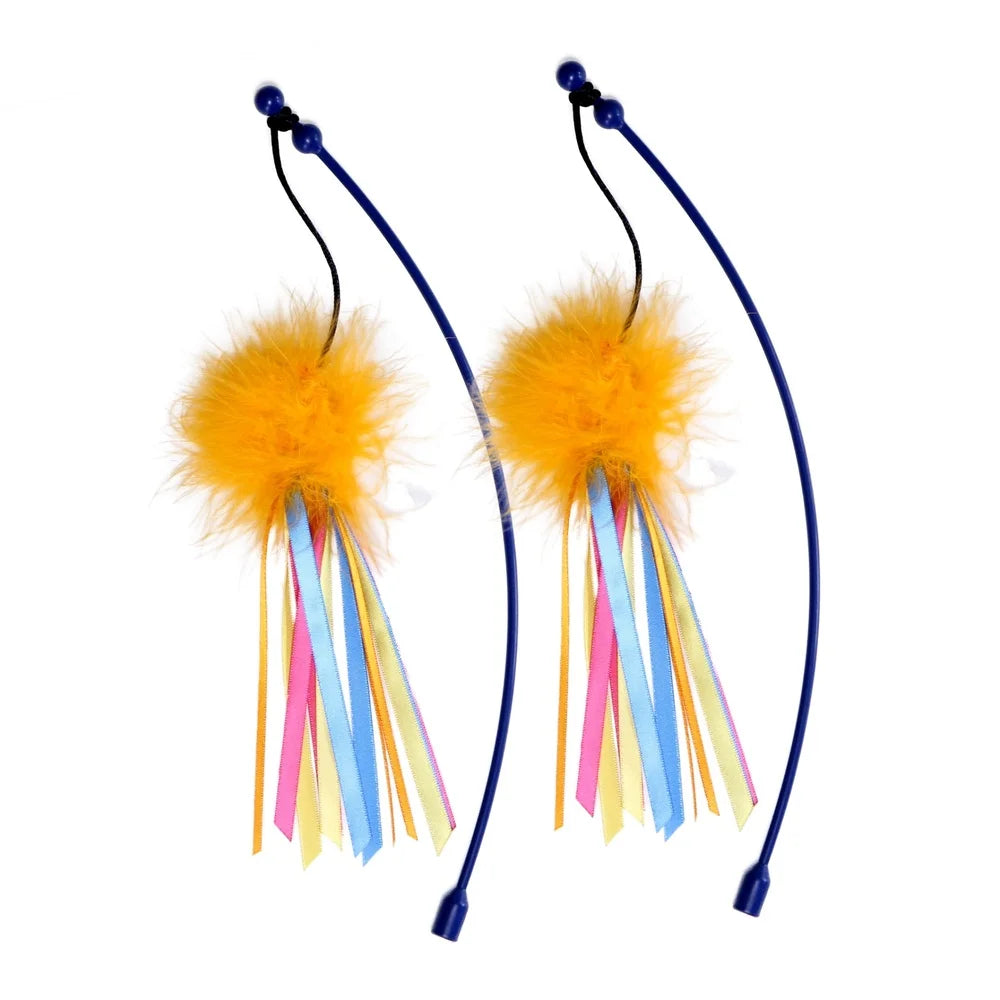 Scratch and Spin Carpet Cat Scratching Post with Interactive Spinning Wand Toys Healthy Nail Growth Multi-Purpose Cat Fun