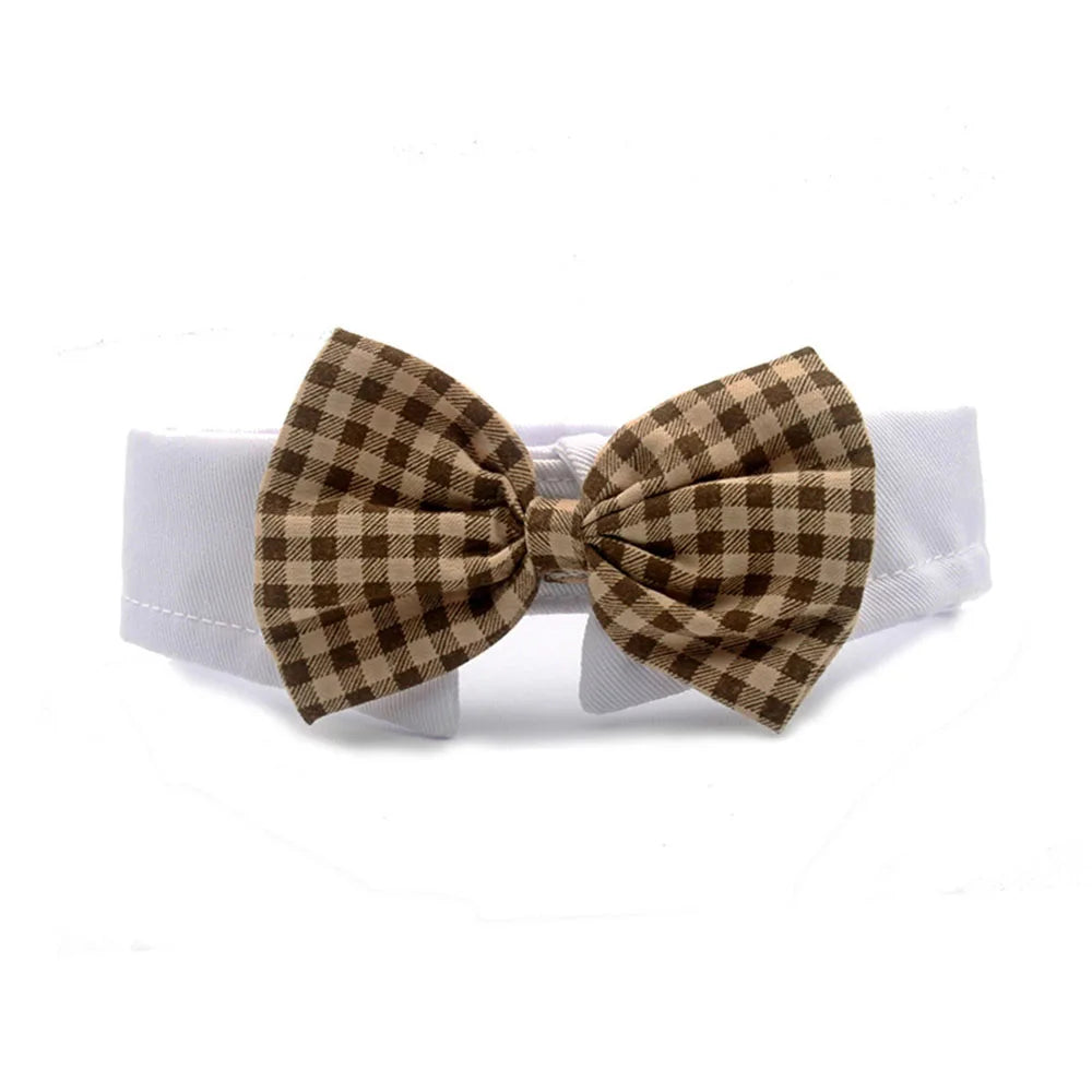 Adjustable Formal Pet Bowtie Collar Neck Tie for Cats & Dogs Pet Tuxedo Wedding Costume Kitten Cat Bowtie Puppy Bowknot Collar
