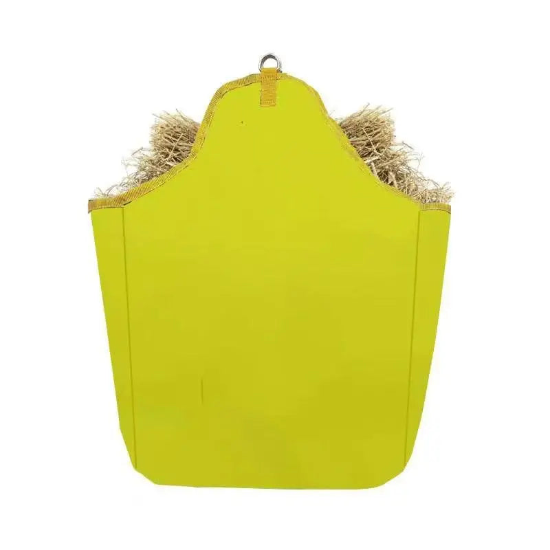 BARN & STABLE Horse Hay Bag with Metal Snap Fastener Large Capacity Feeding Bag with Open Feed Hole Hay Feeder for Slow Feeding