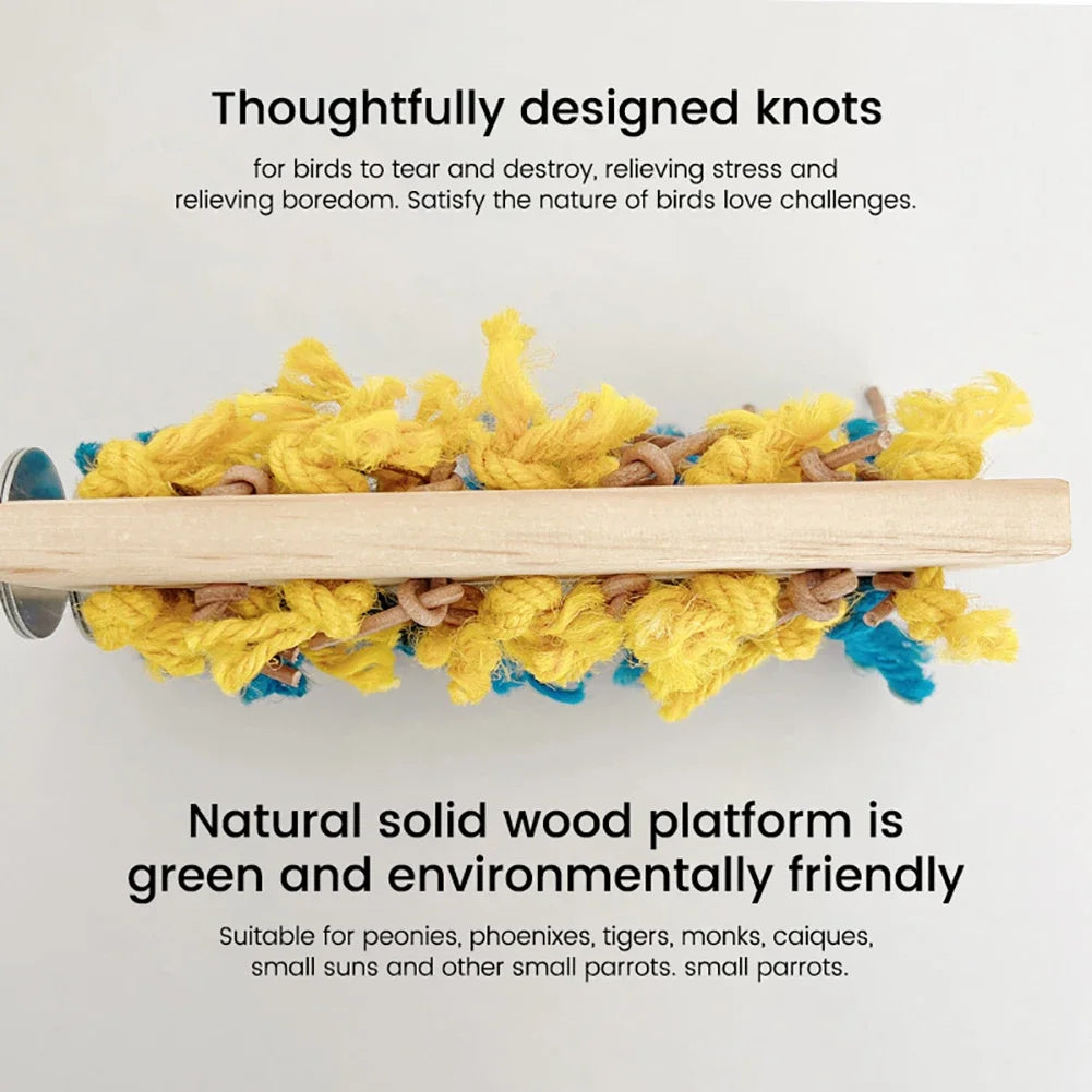 Bird Perch Parrot Standing Stand Wooden Platform Standing Playground Bird Cage Accessories For Budgies Lovebirds Parakeet