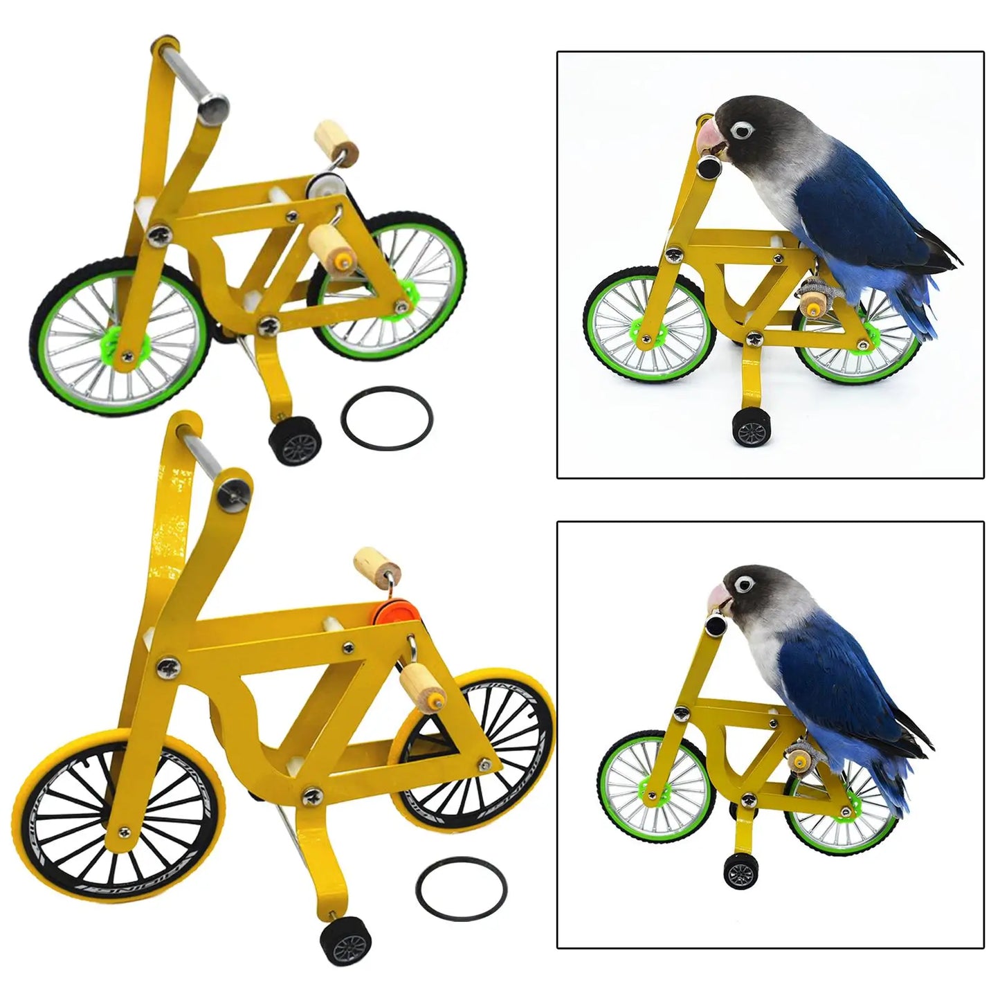 Parrot Puzzle Bicycle Mini Bike Bird Intelligence Training Toy for Cockatoo