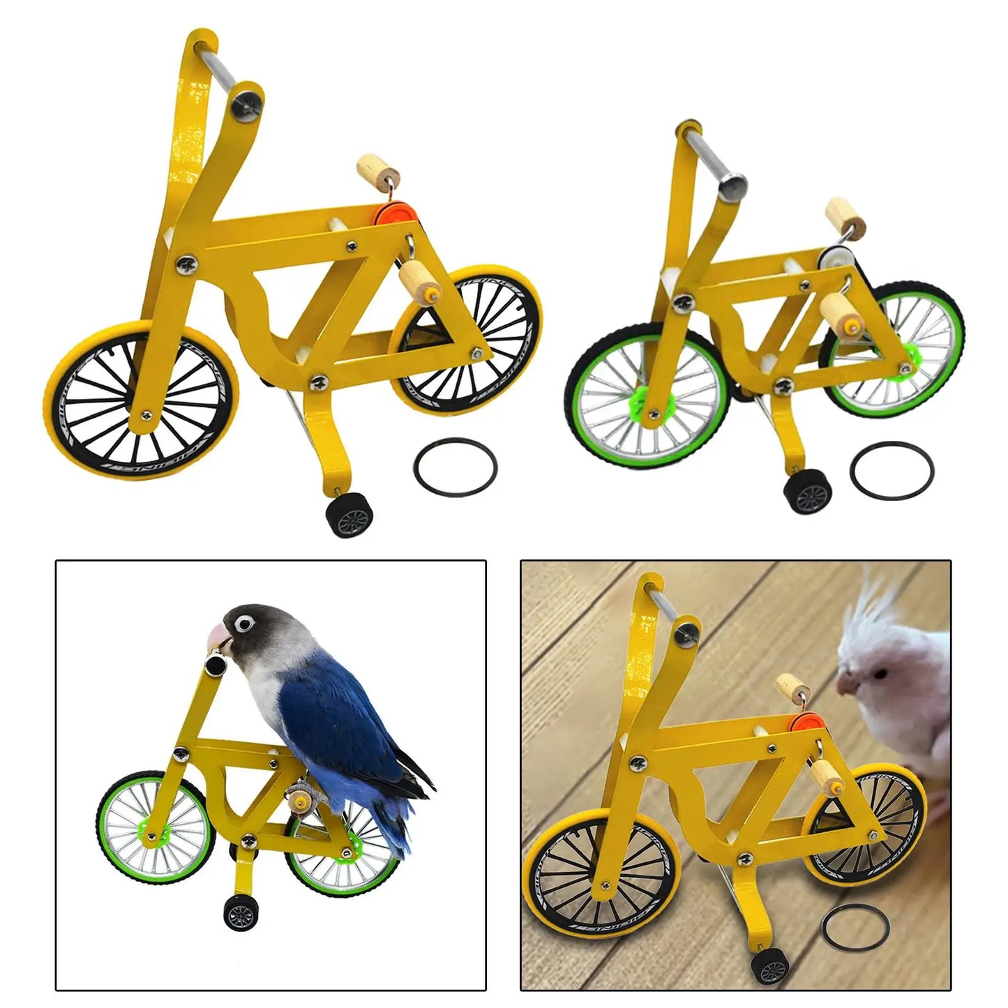 Parrot Puzzle Bicycle Mini Bike Bird Intelligence Training Toy for Cockatoo