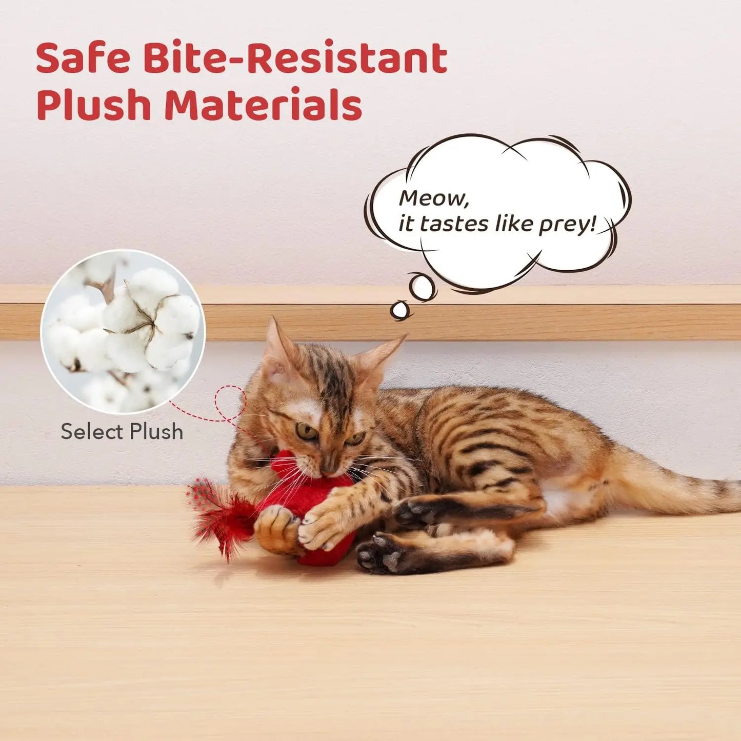 2 cat toys with chirping birds, interactive cat kicking, realistic bird Twitter, indoor cat sports toy 4.0“