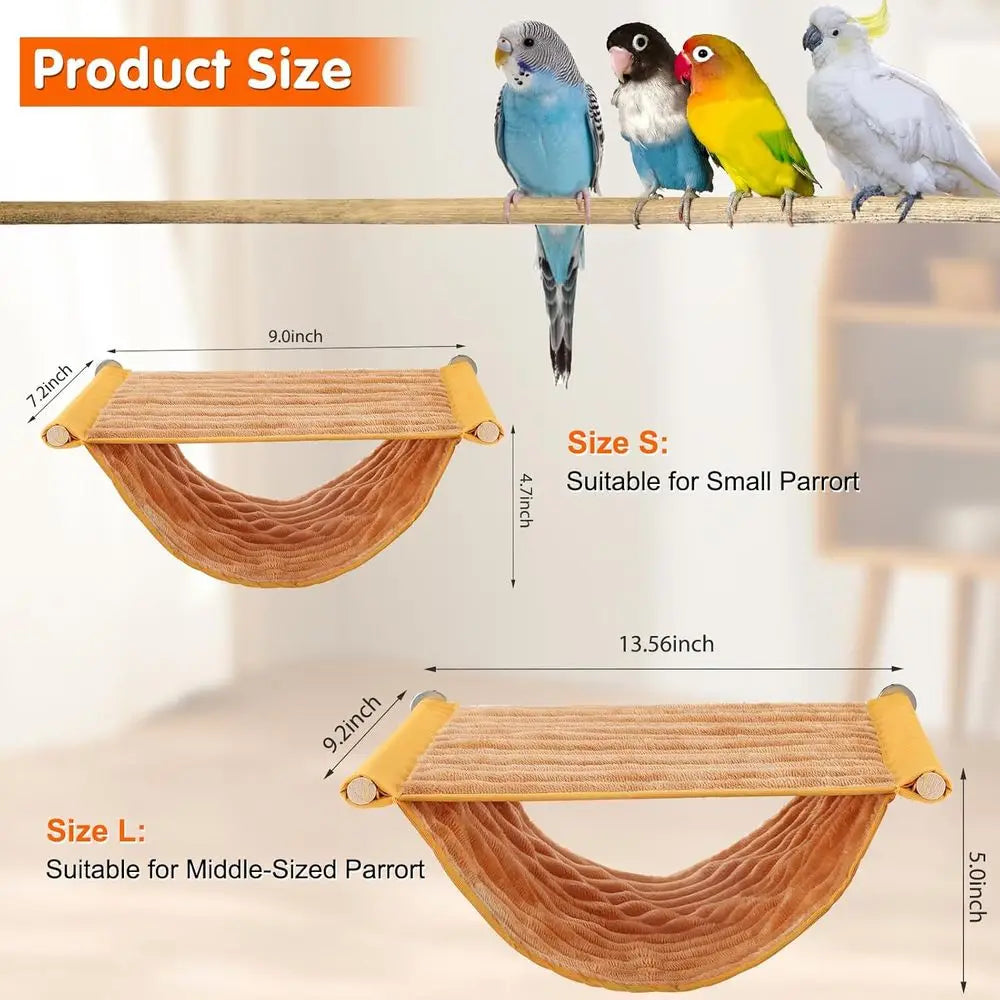 Winter Warm Bird Nest Bed Hanging Hammock Snuggle Hut Parrot House Tent Toy Bird Cage Perch for Parakeet Budgies Cockatiels Love