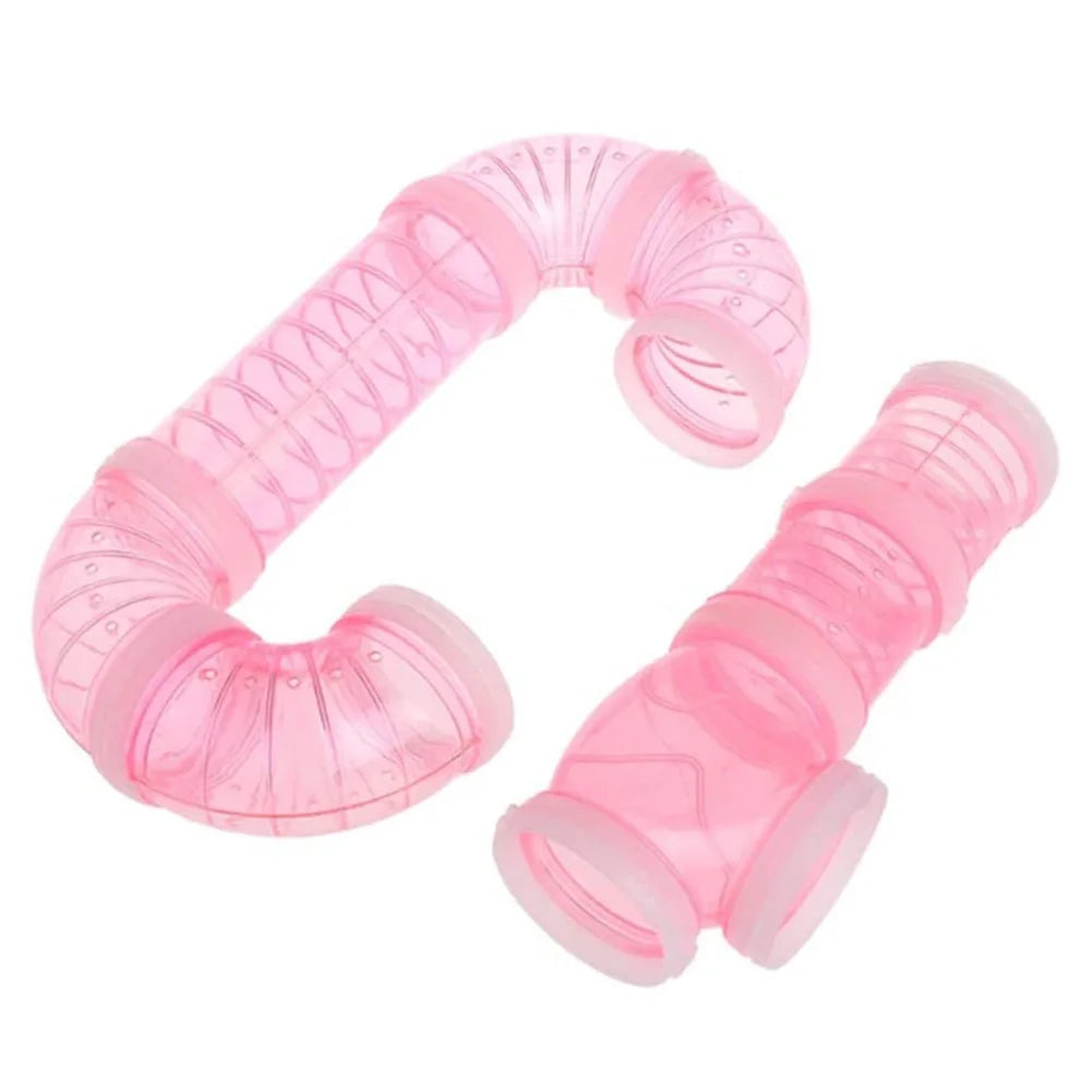 8pcs DIY Assembly Pipe Set Small Pet Hamster Sport Pipeline Training Tunnel Tool Retrofit External Small Pet Playing Toys