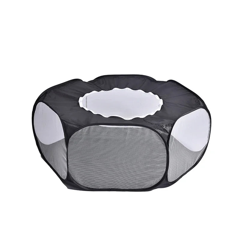 Portable Small Pet Cage Transparent Cat and Dog Cage Tent Pet Open Folding Yard Fence For Dog Hamster Rabbit Guinea Pig
