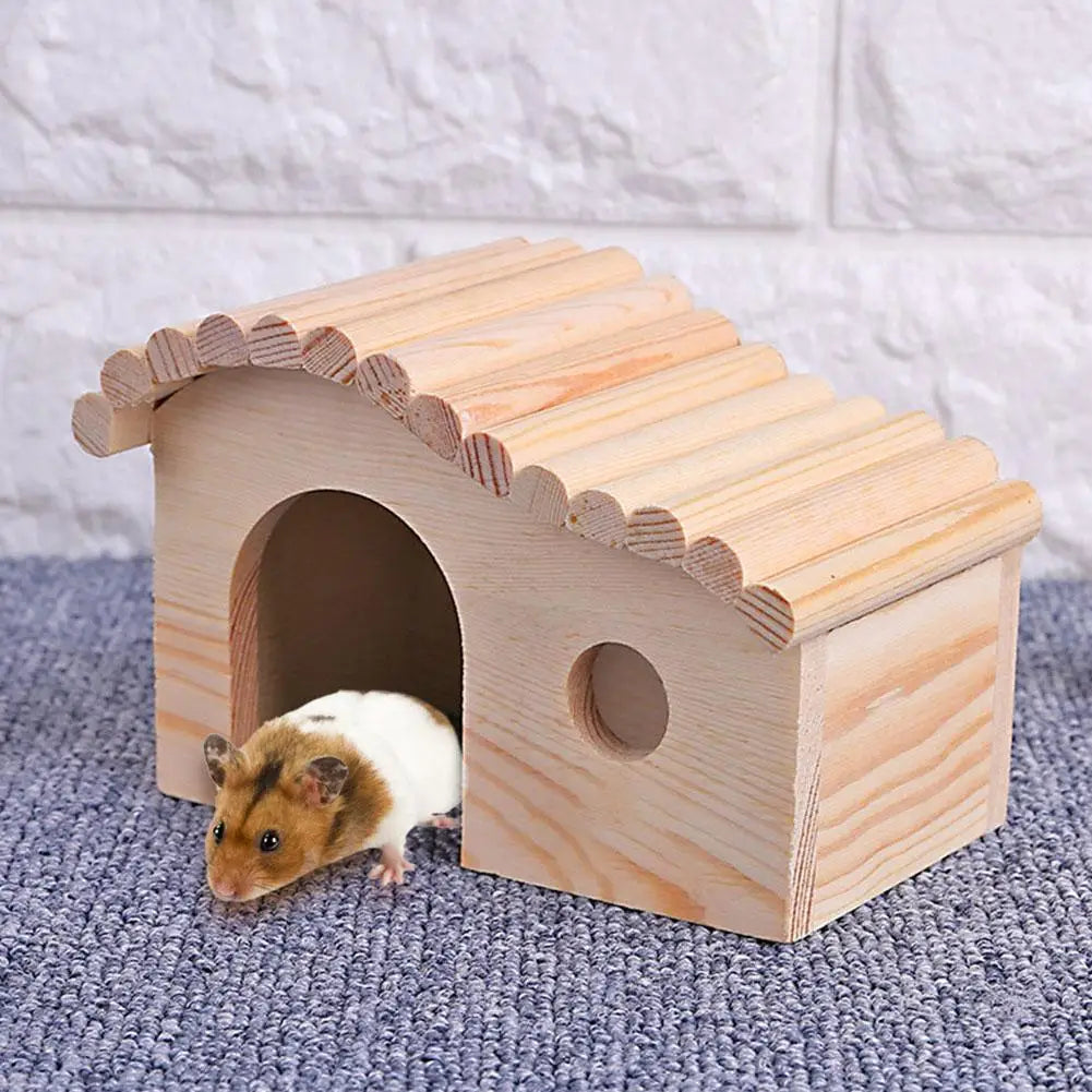 Hamster Hedgehog Sleeping Beds Portable Wooden Small Animal House Dodge Assembly